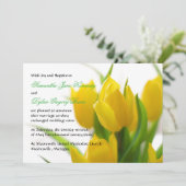 黄色のチューリップ結婚の発表 招待状 (スタンド正面)