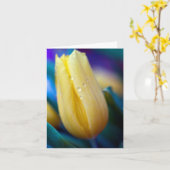 黄色のチューリップ花グリーティングカード カード (黄色い花)