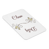 黄色のチューリップ食洗機クリーン – 汚れた磁石 マグネット (右側)