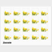 黄色のチューリップ スクエアシール (シート)