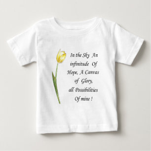 黄色のチューリップ ベビーTシャツ