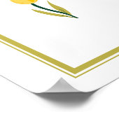 黄色のチューリップ ポスター (角)