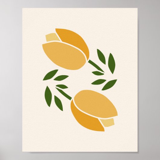 黄色のチューリップ ポスター (正面)