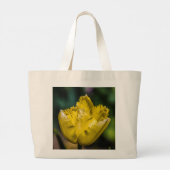 黄色のチューリップ ラージトートバッグ (裏面)