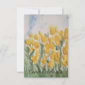 黄色のチューリップ 招待状 (正面)