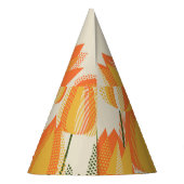 黄色のチューリップ：明るい春ヴィンテージ要素。 パーティーハット (裏面)