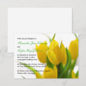 黄色のチューリップ - 3x5 ウェディングアナウンス 招待状 (正面/裏面)