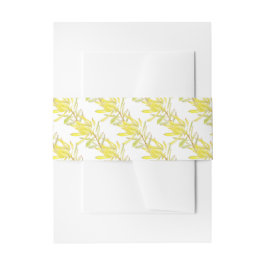 黄色のチューリップleucadendron水の色パターン（の模様が）ある 招待状ベリーバンド