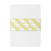 黄色のチューリップleucadendron水の色パターン（の模様が）ある 招待状ベリーバンド (裏面例)