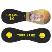 黄色のチーム名プレーヤー番号写真ソフトボール ソフトボール (パネル)