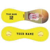 黄色のチーム名プレーヤー番号写真ソフトボール ソフトボール (パネル)