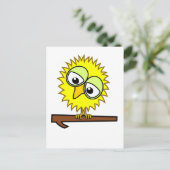 黄色のツイート ポストカード (スタンド正面)