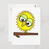 黄色のツイート ポストカード (正面/裏面)