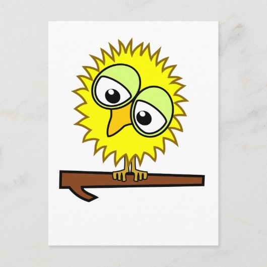 黄色のツイート ポストカード (正面)