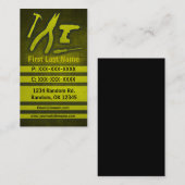 黄色のツールグランジカスタムの名刺 名刺 (正面/裏面)