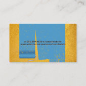 黄色のテクスチャ壁 |ロ絵を描ーラーブルー絵を描 名刺 (裏面)