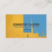 黄色のテクスチャ壁 |ロ絵を描ーラーブルー絵を描 名刺 (正面)