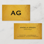 黄色のテクスチャ 名刺 (正面/裏面)