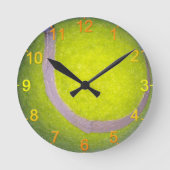 黄色のテニスボール、壁掛け時計 ラウンド壁時計 (正面)