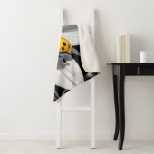 黄色のテンポウムシのカブトムシ白黒花 シェルパブランケット (インサイチュ)