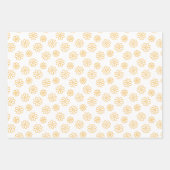 黄色のデイジーとネイビーラッピング紙シート ラッピングペーパーシート (正面)