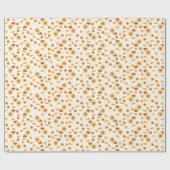 黄色のデイジーとハート ラッピングペーパー (フラット)