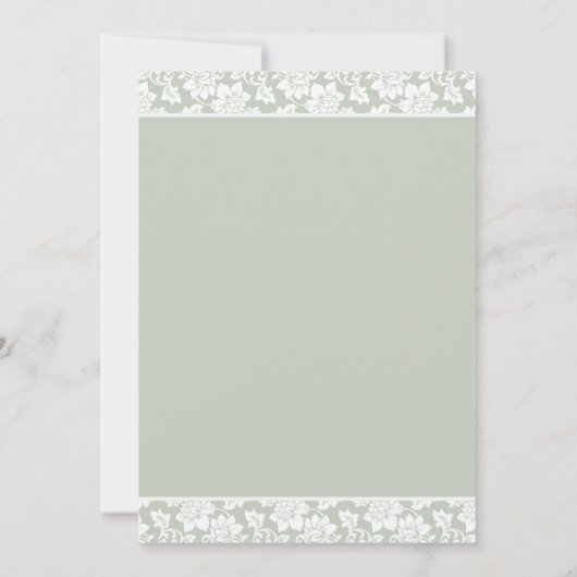 黄色のデイジーと白のタム結婚式招待状 招待状 (裏面)