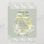 黄色のデイジーと白のタム結婚式招待状 招待状 (正面/裏面)