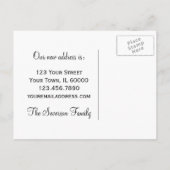 黄色のデイジーの住所の変更 案内ポストカード (裏面)