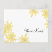 黄色のデイジーの住所の変更 案内ポストカード (正面)