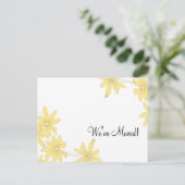 黄色のデイジーの住所の変更 案内ポストカード (スタンド正面)