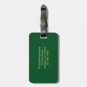 黄色のデイジーの花のクローズアップパーソナライズされた ラゲッジタグ (裏面縦)