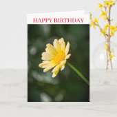 黄色のデイジーアップ閉じた誕生日カード カード (黄色い花)
