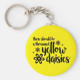 黄色のデイジーキーチェーン キーホルダー