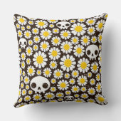 黄色のデイジースカル クッション (裏面)