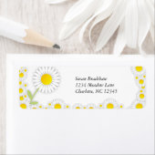 黄色のデイジーデイジートリム住所 シール (インサイチュ)