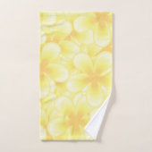 黄色のデイジーパターン バスタオルセット (ハンドタオル)