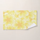 黄色のデイジーパターン バスタオルセット (ハンドタオル)