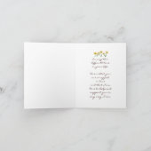 黄色のデイジー気にとサポートのグリーティングカード カード (内部)