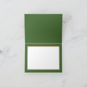 黄色のデイジー緑の背景ありがとう カード (内部)