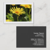 黄色のデイジー縁ど() 名刺 (正面/裏面)