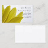 黄色のデイジー花びらフローラデザイナ 名刺 (正面/裏面)