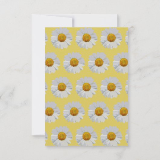 黄色のデイジー誕生日招待状 招待状 (裏面)