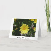 黄色のデイジー カード (裏面)