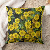 黄色のデイジー クッション (ブランケット)