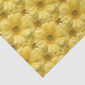 黄色のデイジー デイジー 花柄 ギフト ティッシュペーパー 薄葉紙 (詳細)
