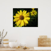 黄色のデイジー ポスター (キッチン)
