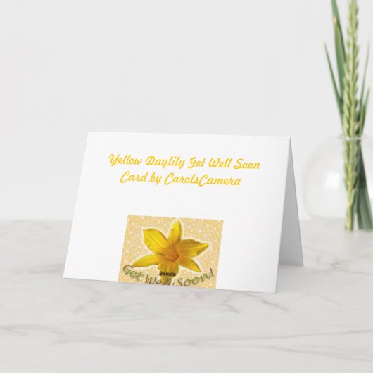 黄色のデイジー 早く治りますように カード (裏面)