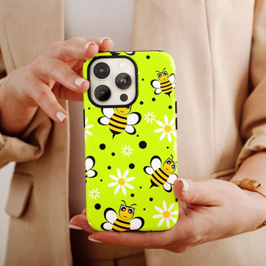 黄色のデイジー(昆虫)マルハナバチ | iPhone 1,4,000ケース Case-Mate iPhoneケース