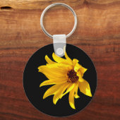 黄色のデイジーHeleniumキーリングの頭 キーホルダー (正面)